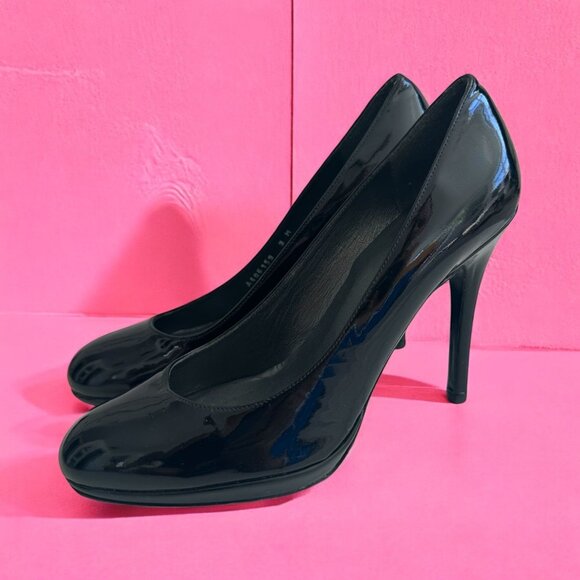 STUART WEITZMAN Black Patent Leather Heels Size 9 - Picture 1 of 8
